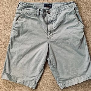American Eagle Classic Flat Front Gray Khaki Short